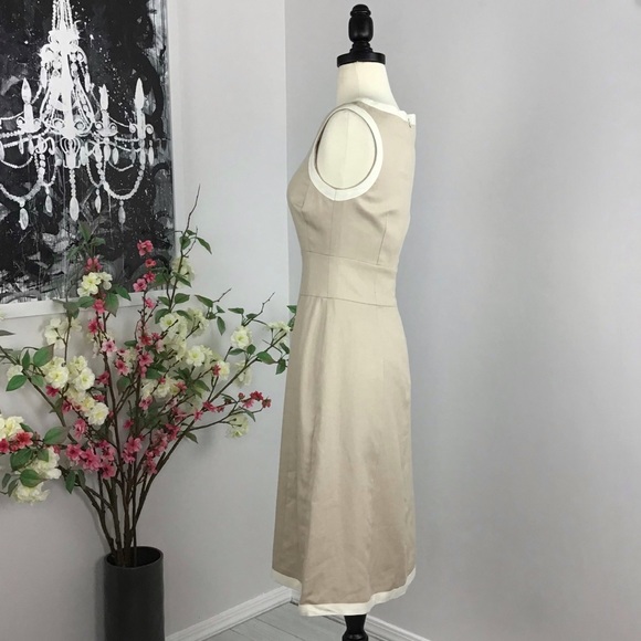 L.K.Bennett Linen June Dress NWT in Soft Biscuit - Picture 4 of 5